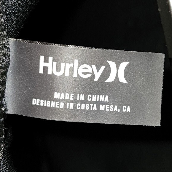 Hurley HSO1028 Black Ribbed One Piece Swimsuit Size L - Picture 6 of 12